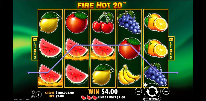 Fire Hot 20 gameplay screenshot