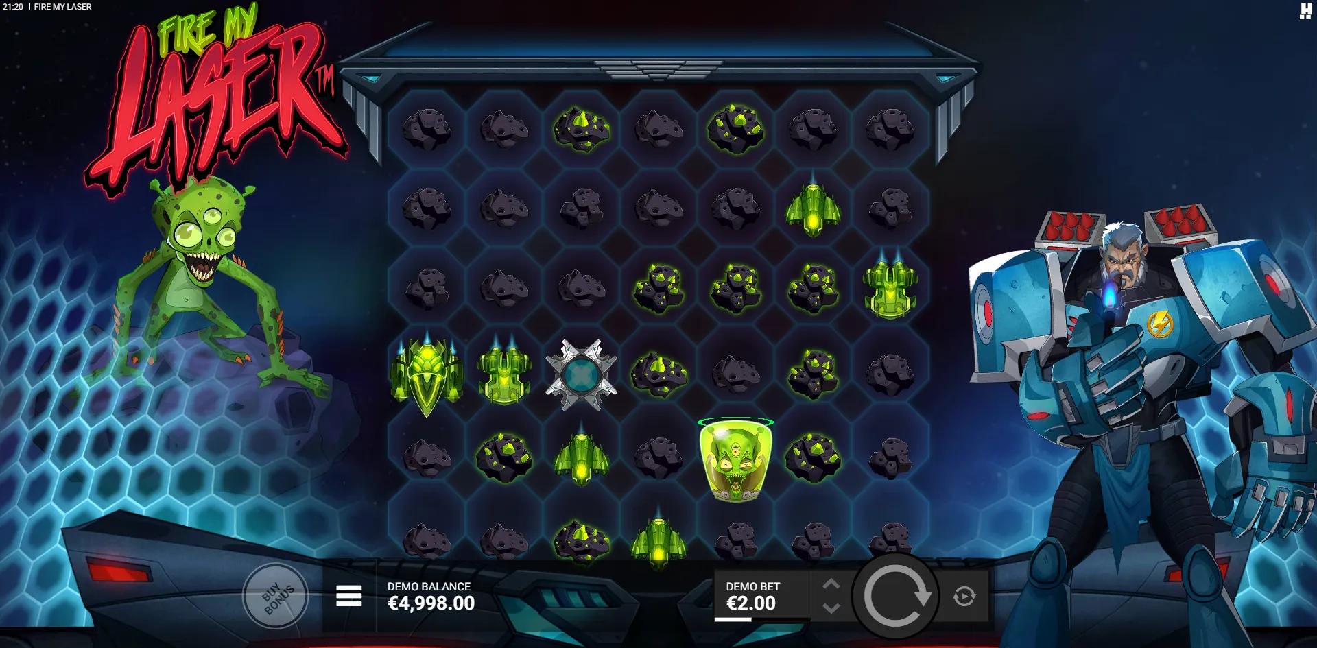 Fire My Laser slot gameplay screenshot