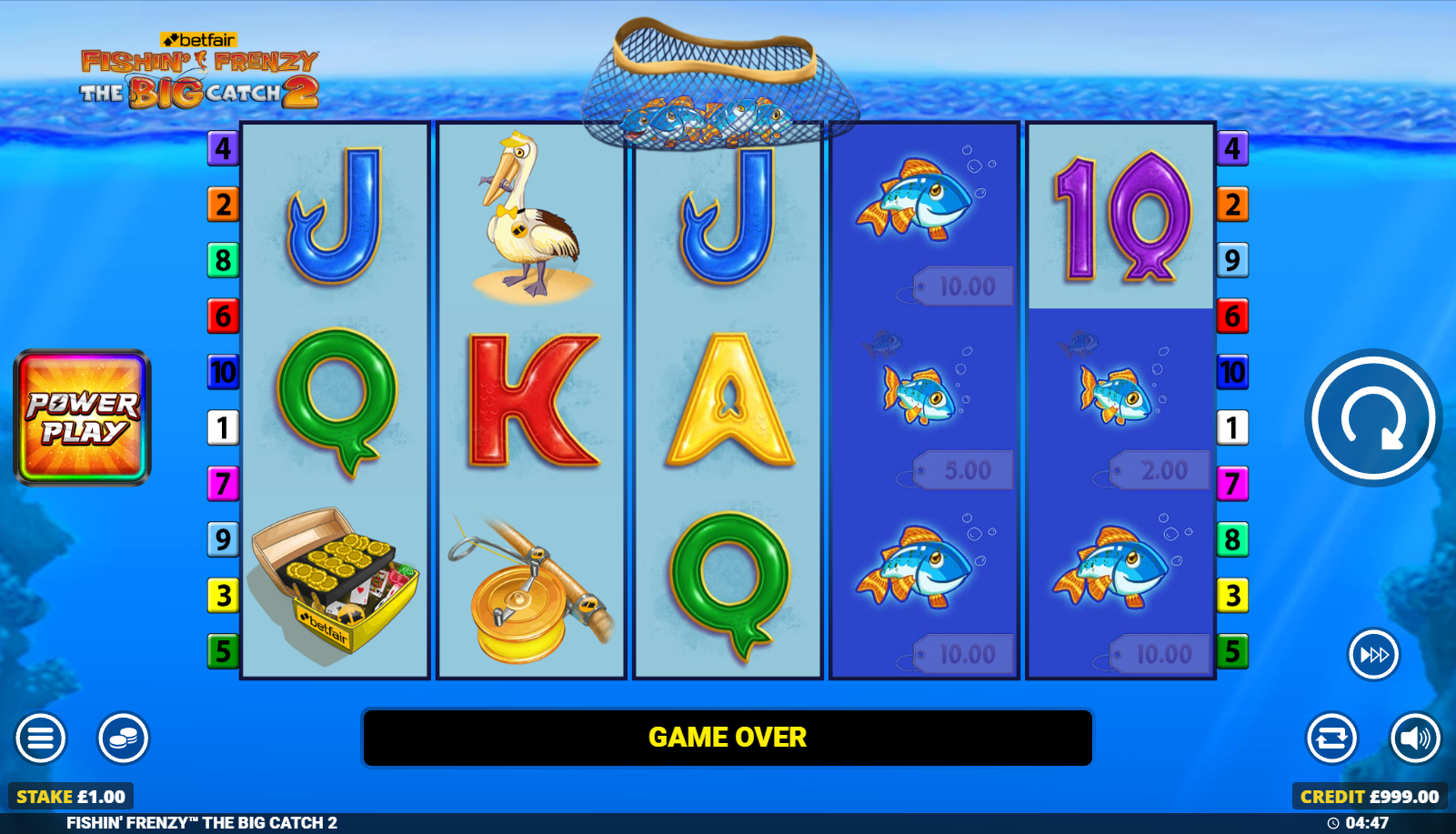 Fishin' Frenzy The Big Catch 2 slot gameplay screenshot