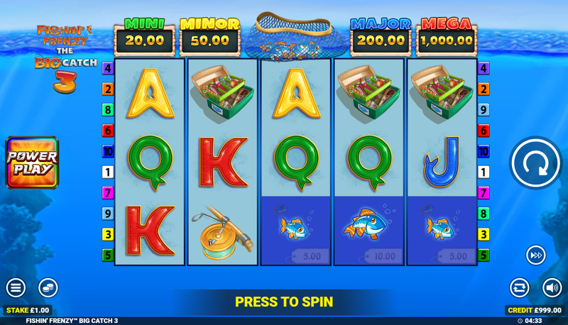 Fishin' Frenzy The Big Catch 3 gameplay screenshot