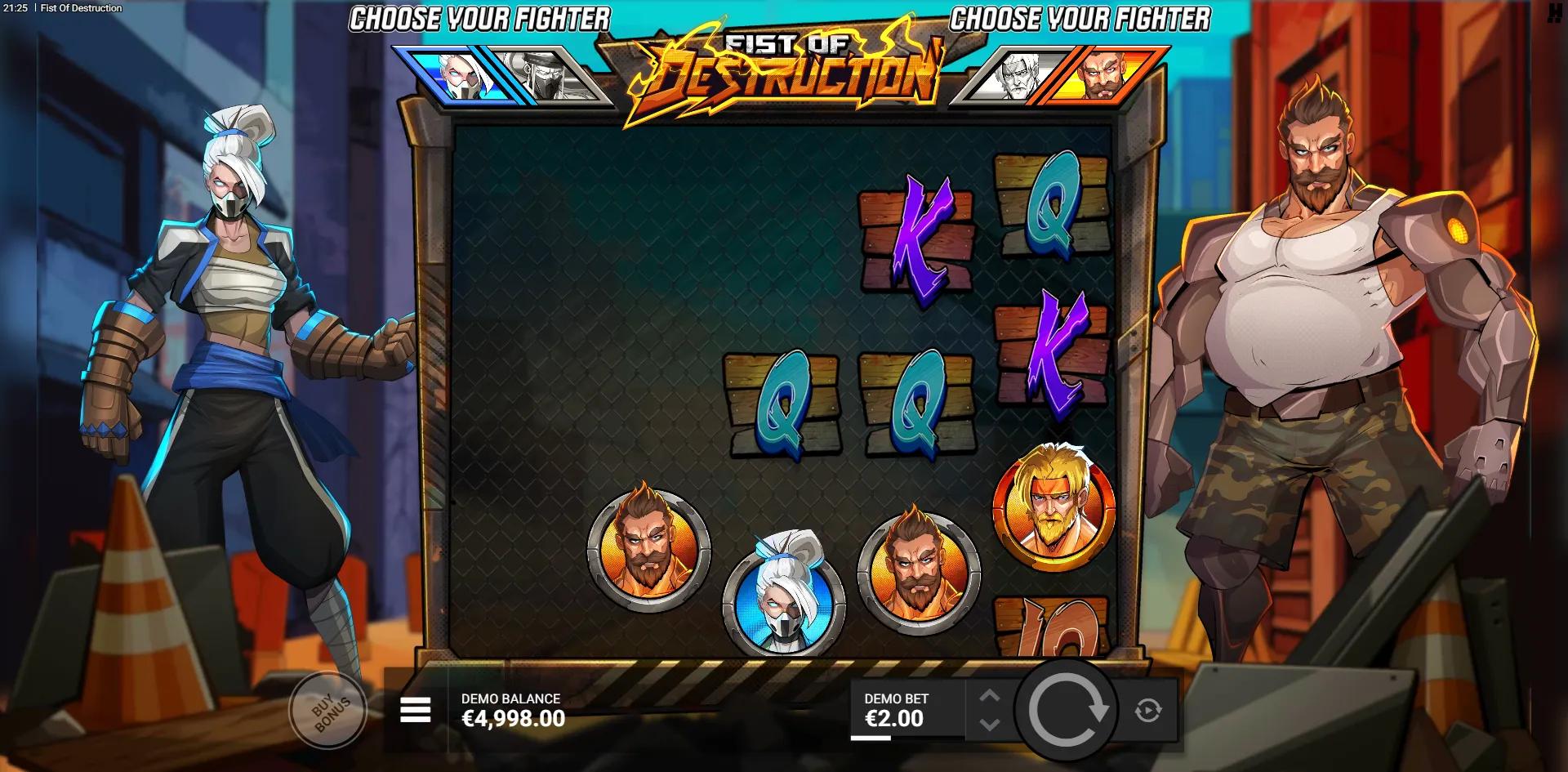 Fist of Destruction slot gameplay screenshot