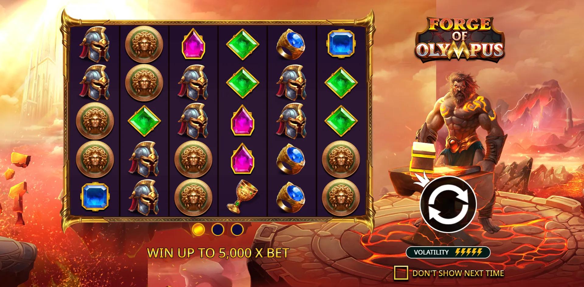 Forge of Olympus slot gameplay screenshot