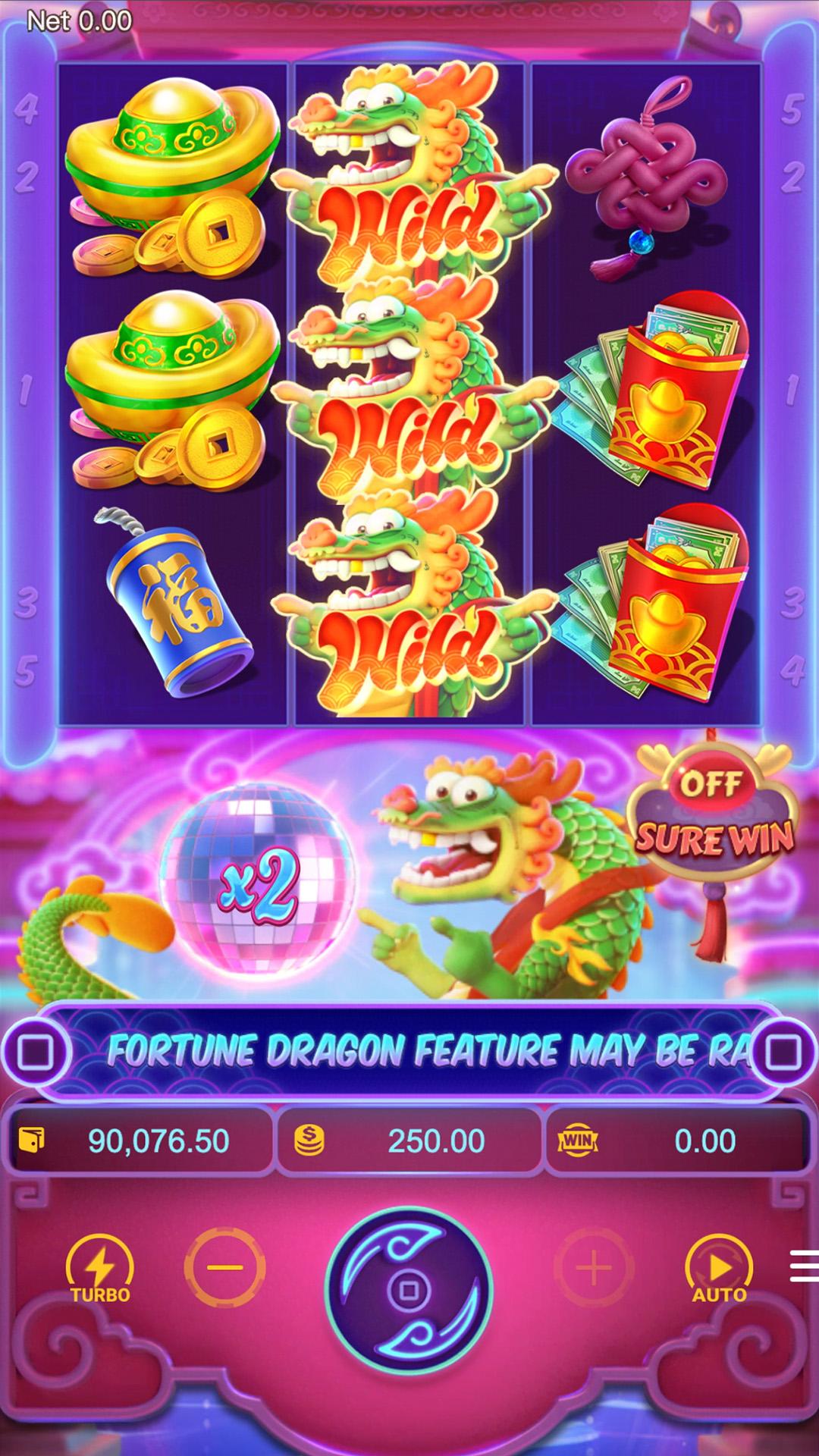 Fortune Dragon slot gameplay screenshot