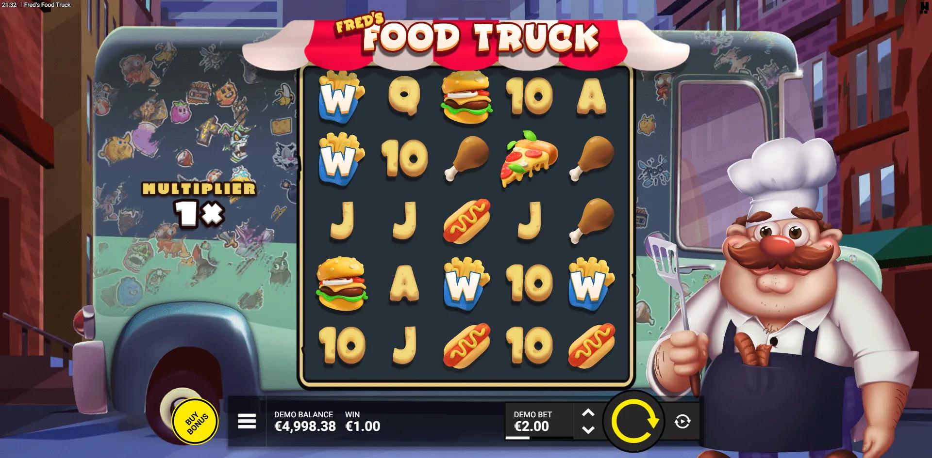 Fred's Food Truck slot gameplay screenshot