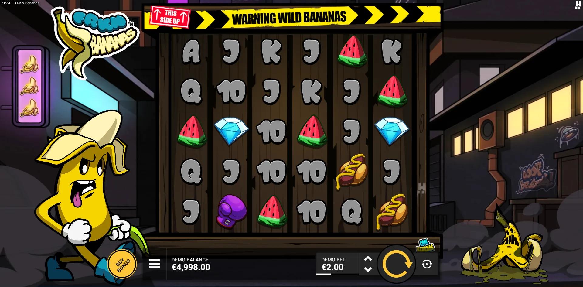 FRKN Bananas slot gameplay screenshot