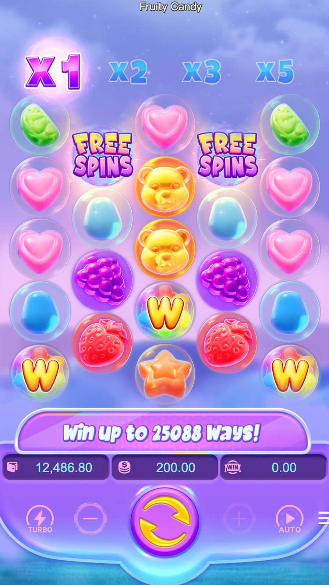 Fruity Candy slot gameplay screenshot