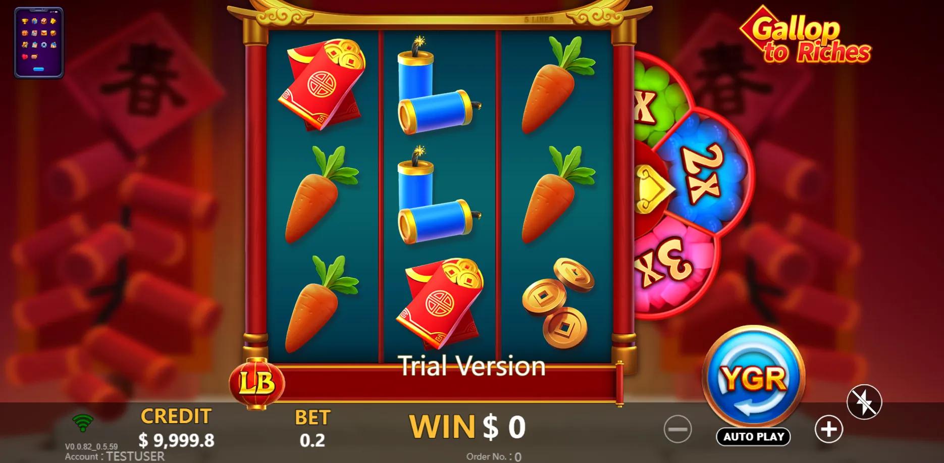 Gallop to Riches slot gameplay screenshot