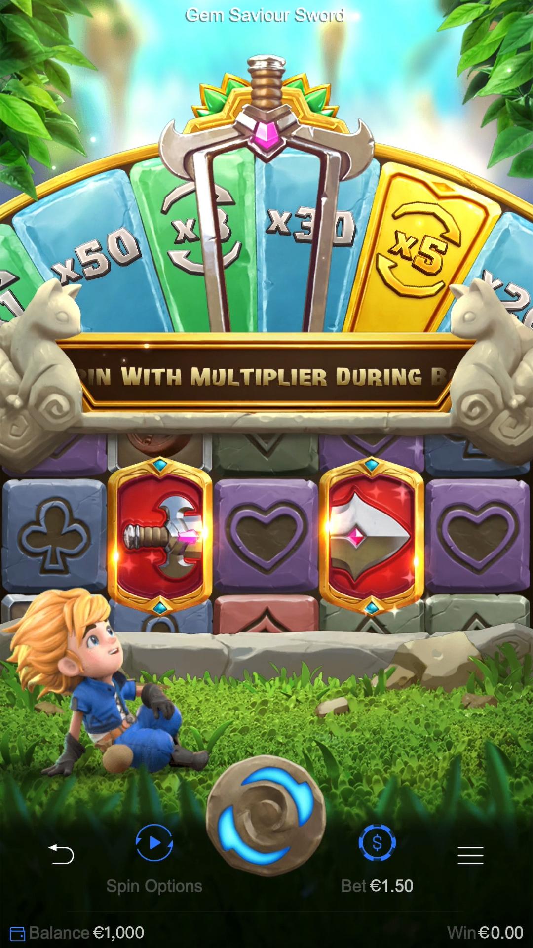 Gem Saviour Sword slot gameplay screenshot