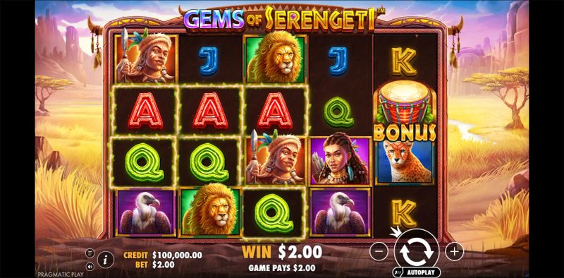 Gems of Serengeti gameplay screenshot