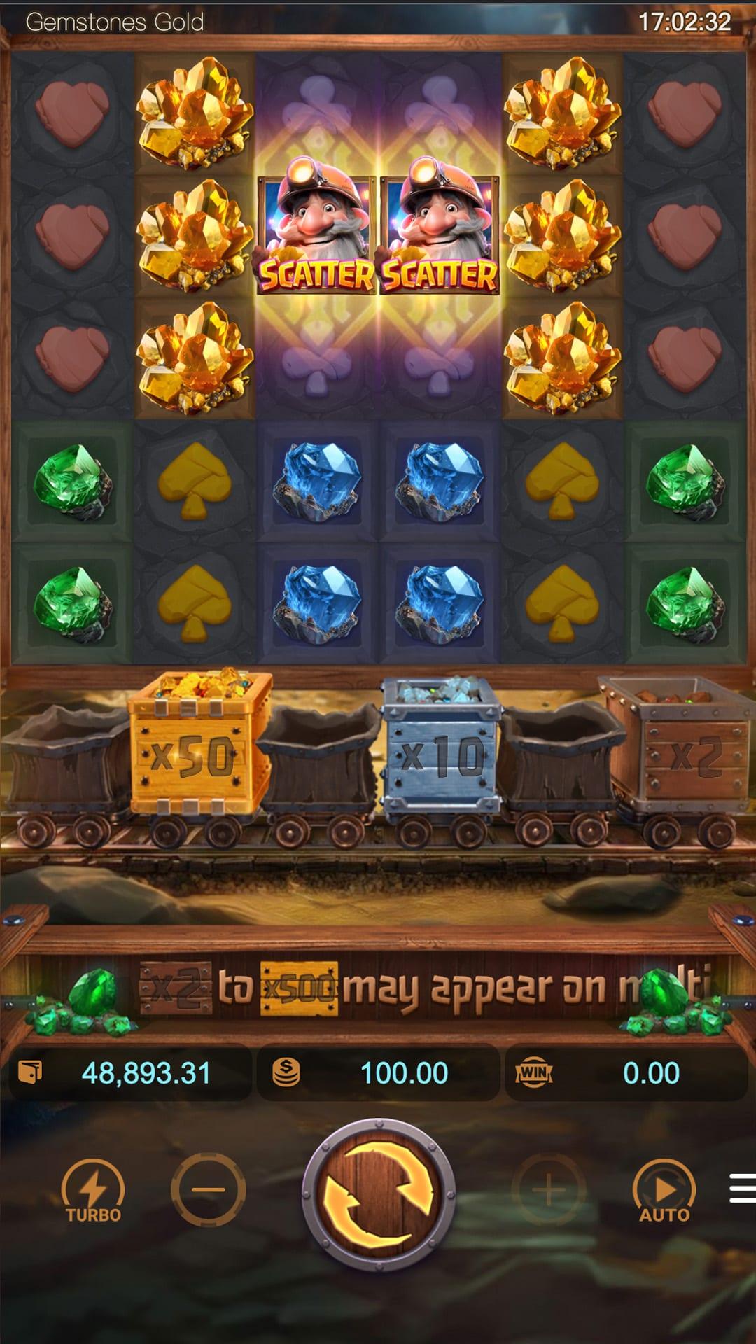 Gemstones Gold slot gameplay screenshot