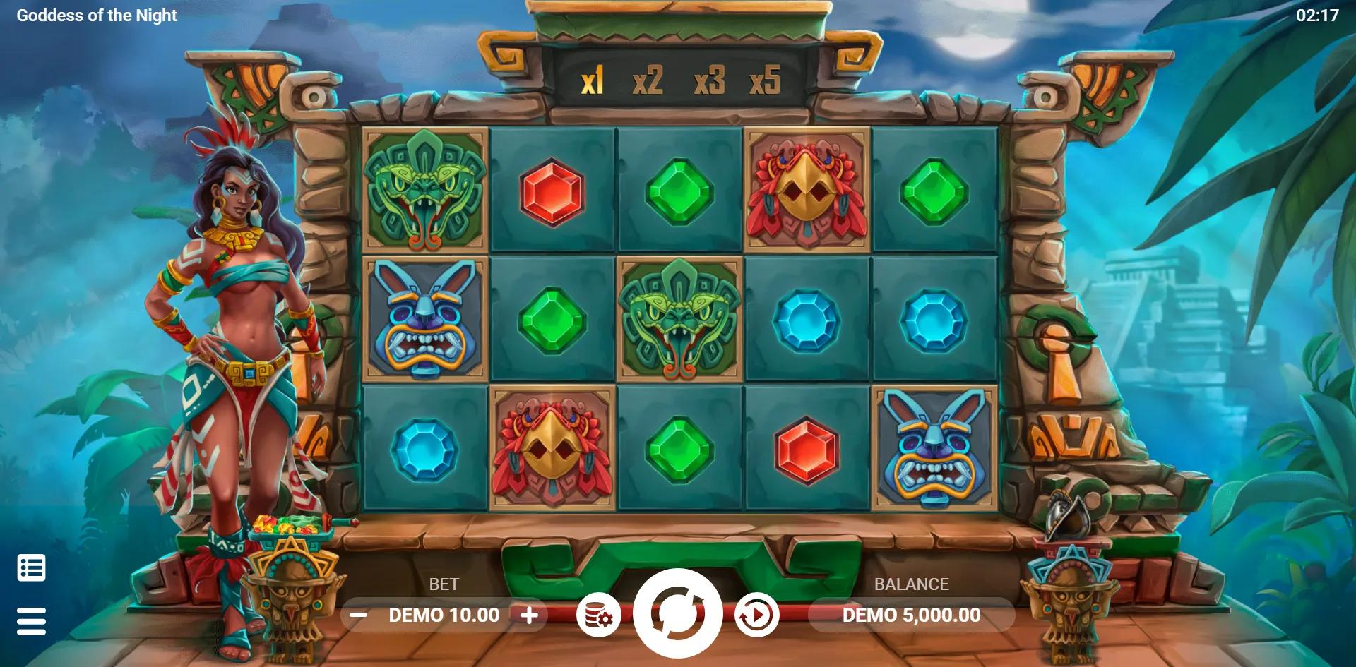 Goddess of the Night slot gameplay screenshot