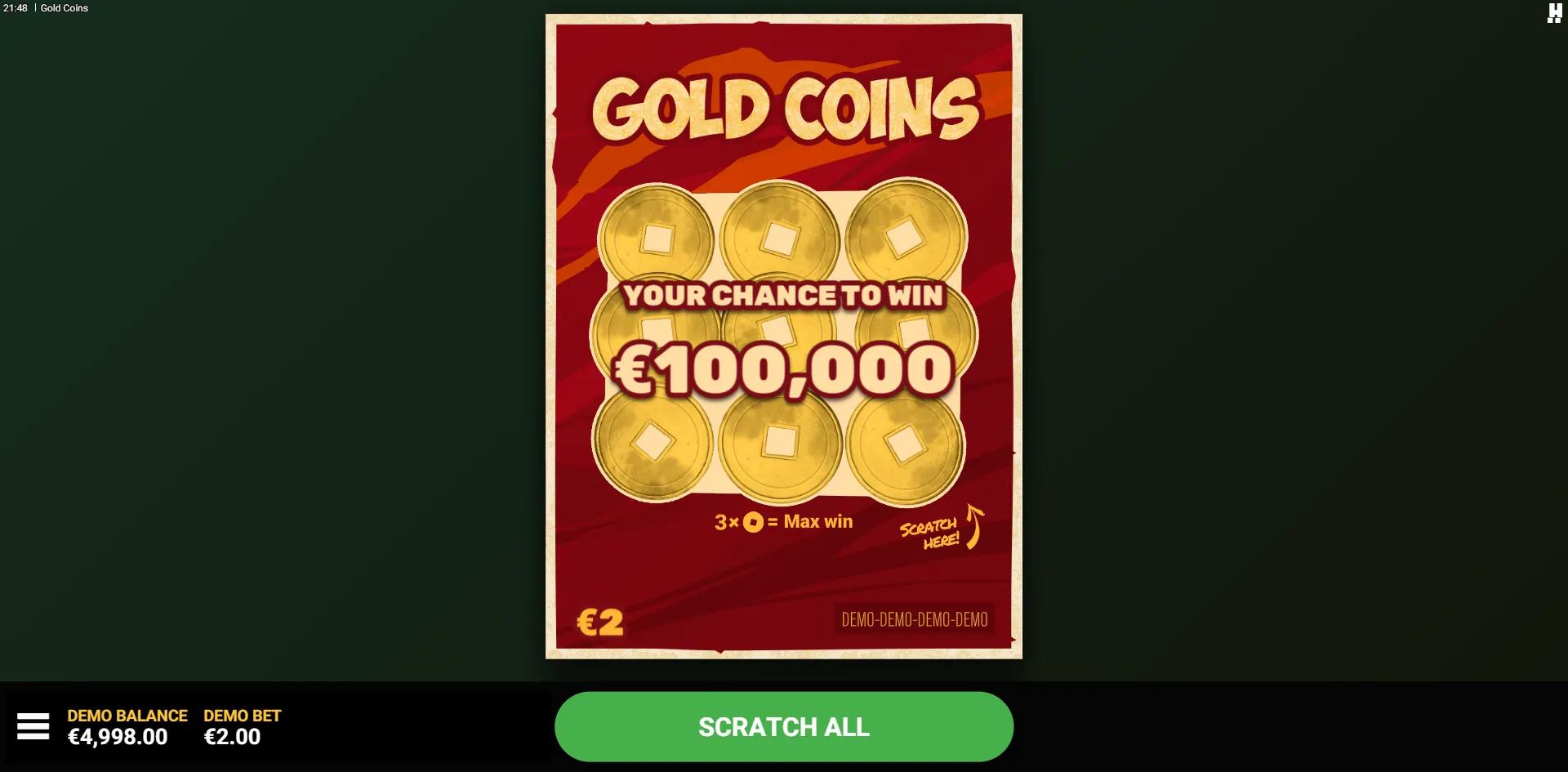 Gold Coins slot gameplay screenshot