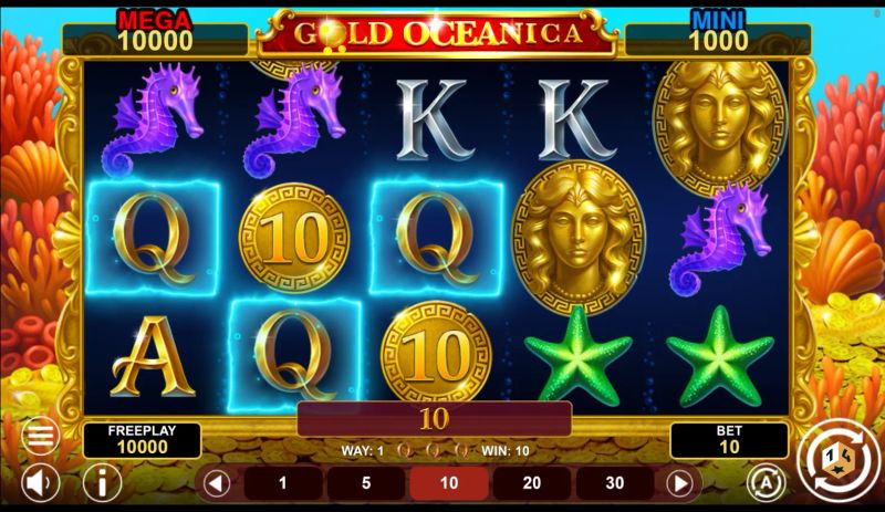 Gold Oceanica Hold & Win gameplay screenshot