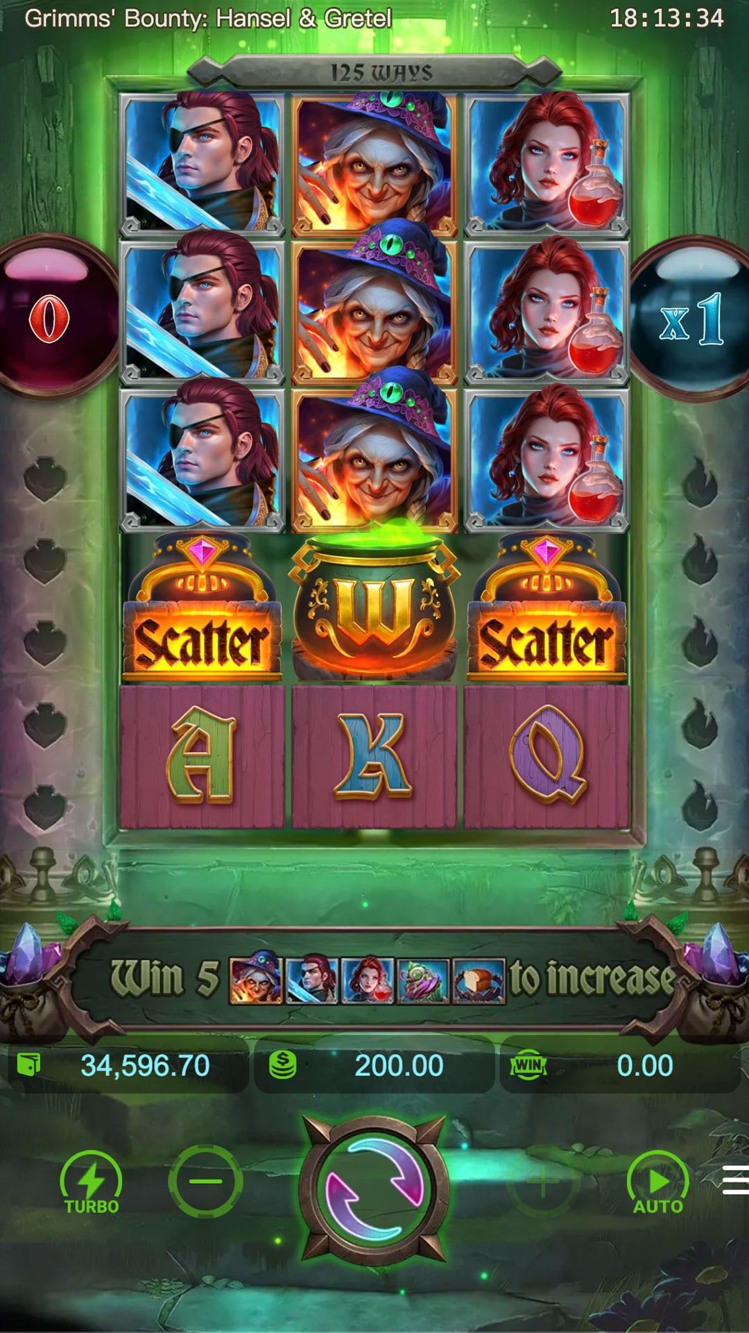 Grimms' Bounty: Hansel & Gretel slot gameplay screenshot