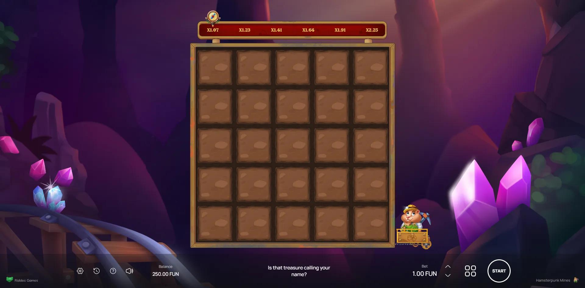 Hamsterpunk Mines slot gameplay screenshot