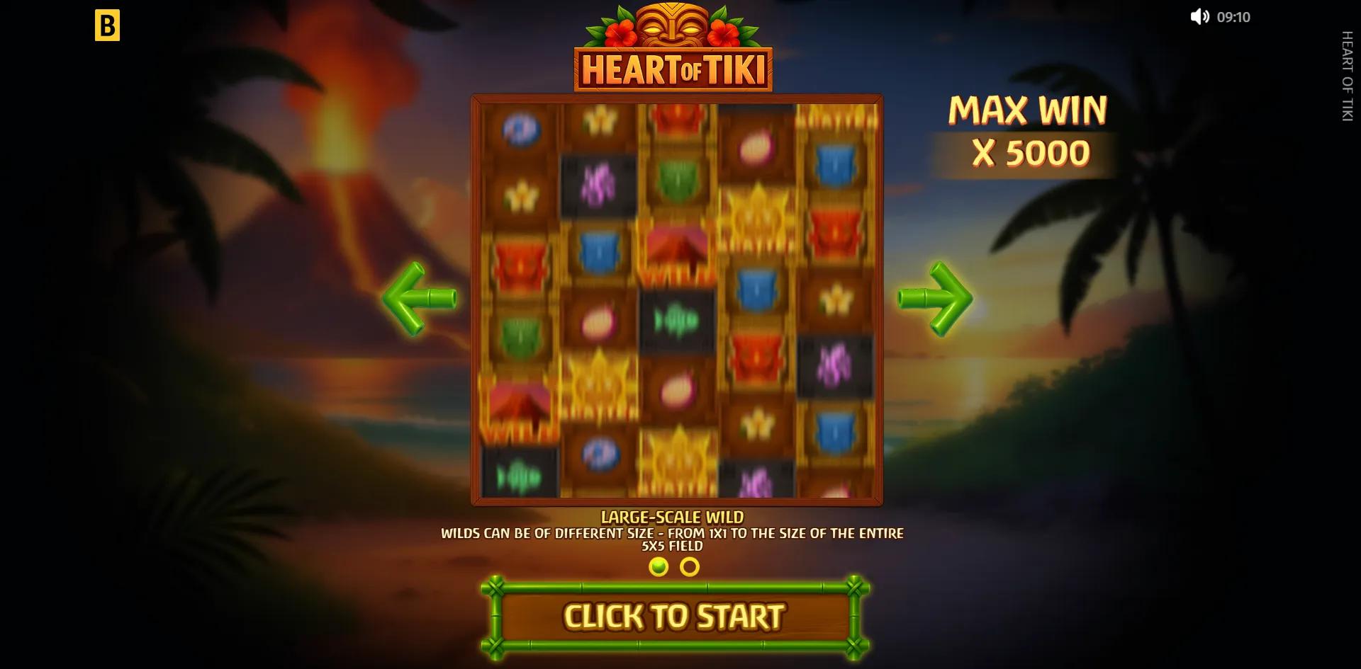 Heart of Tiki slot gameplay screenshot