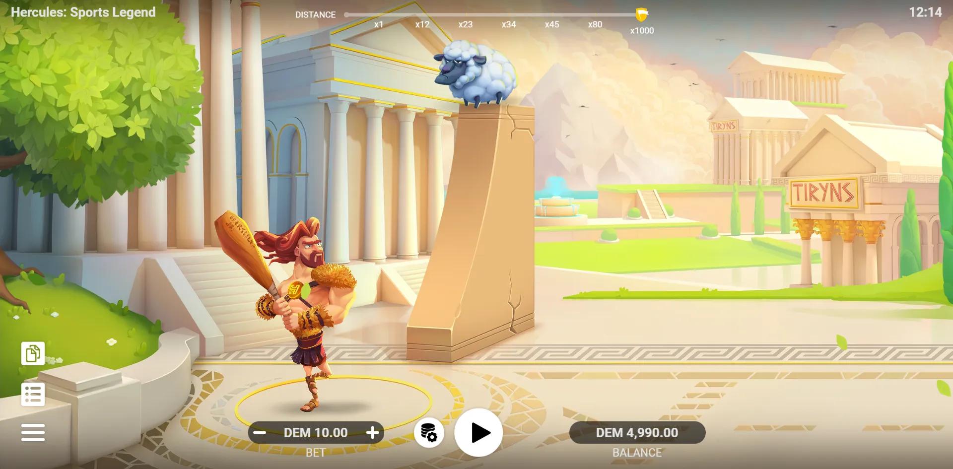 Hercules: Sports Legend slot gameplay screenshot