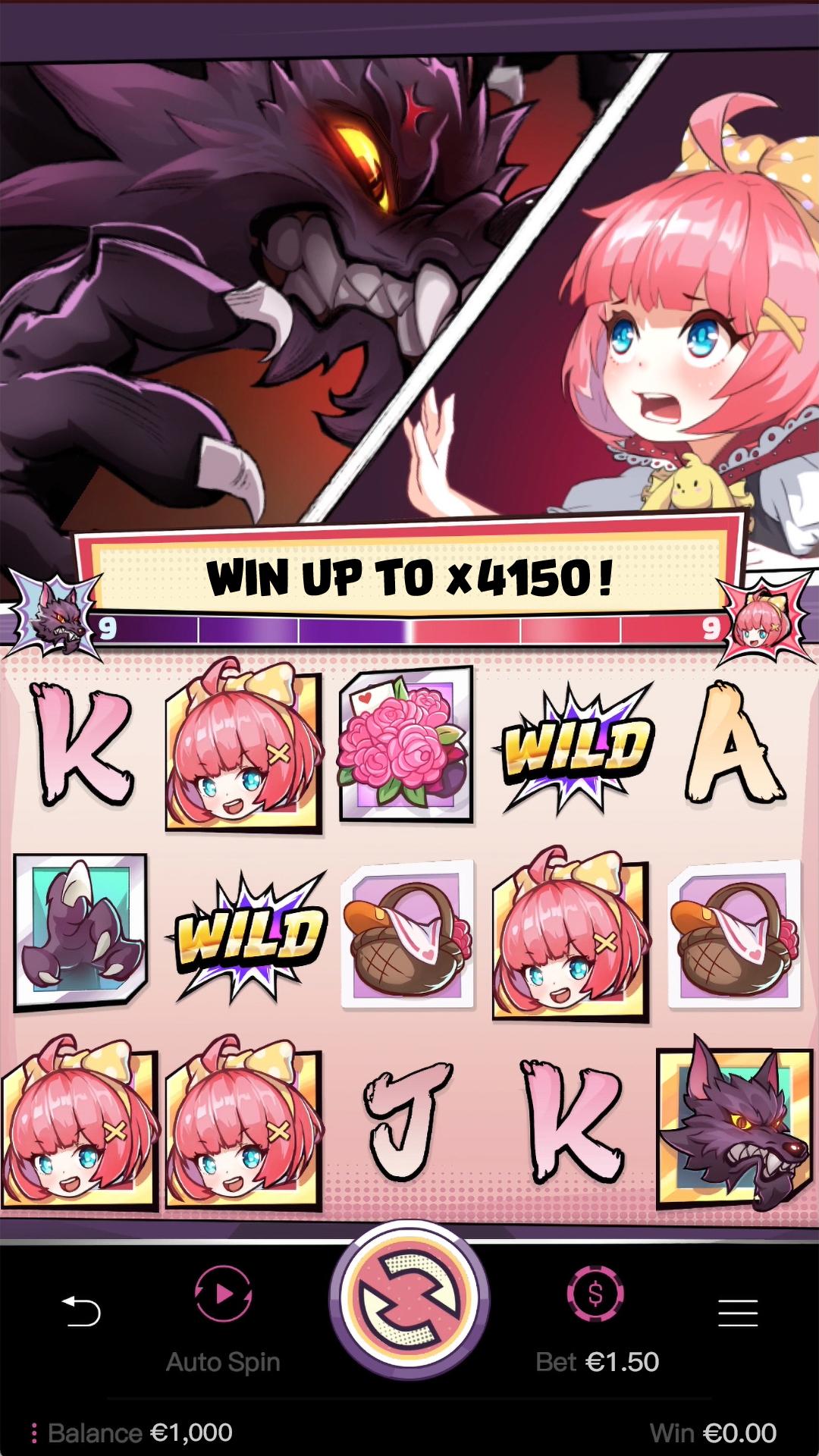 Hood vs Wolf slot gameplay screenshot