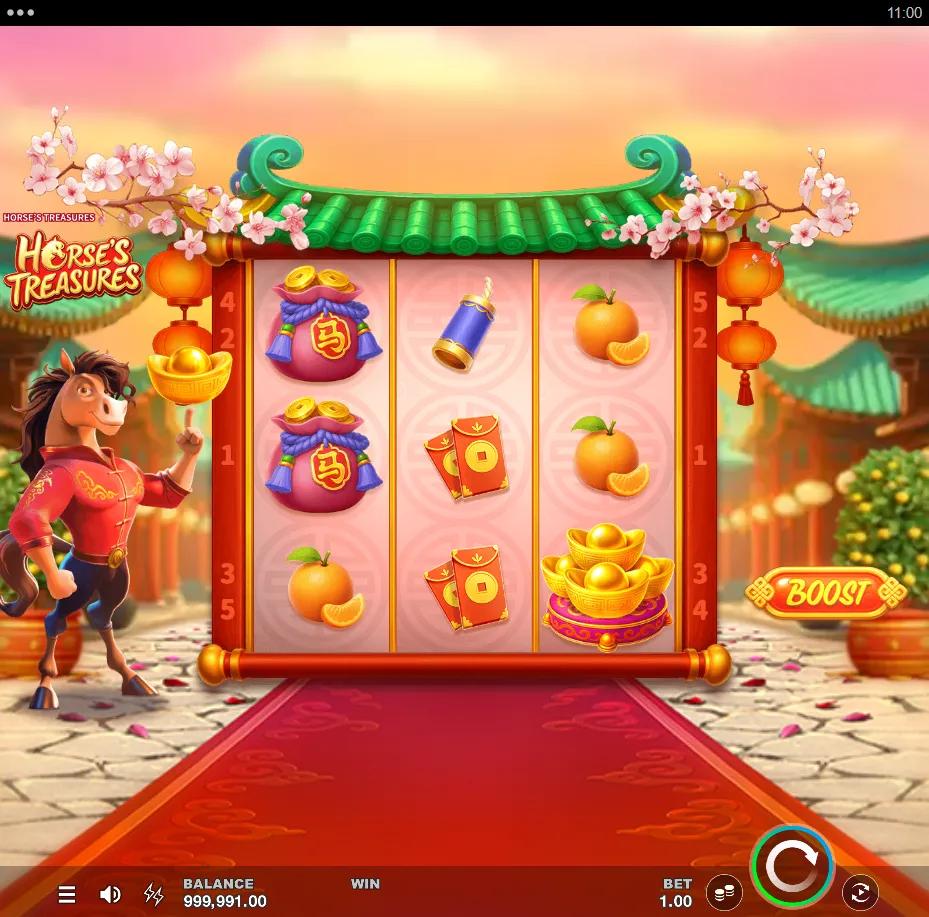Horse's Treasures slot by Microgaming gameplay screenshot
