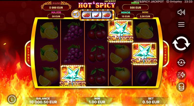 Hot and Spicy Jackpot gameplay screenshot