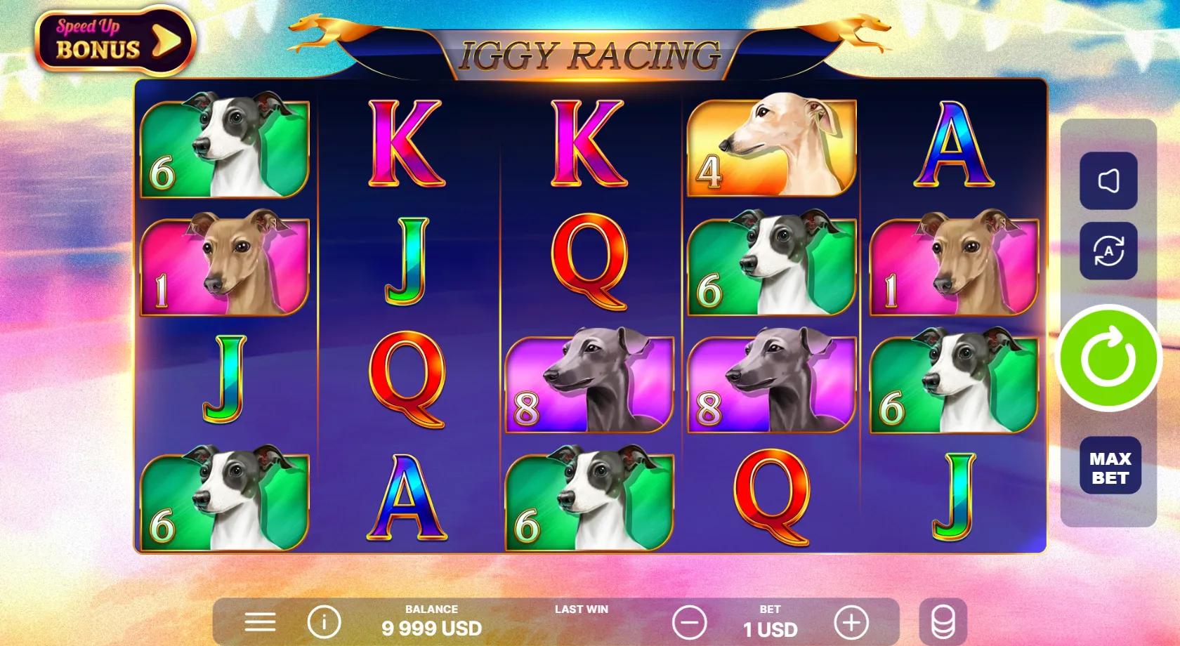 Iggy Racing slot gameplay screenshot