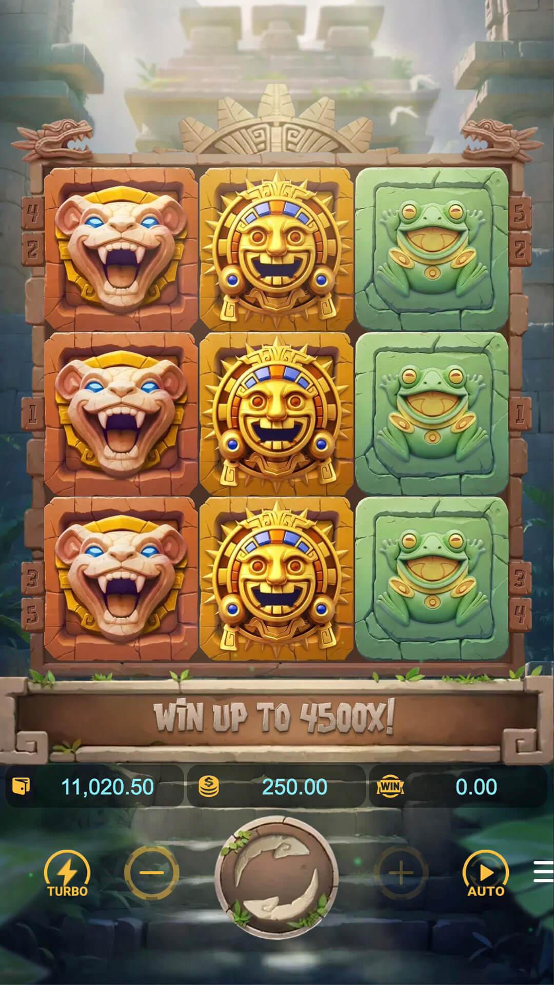 Incan Wonders slot gameplay screenshot