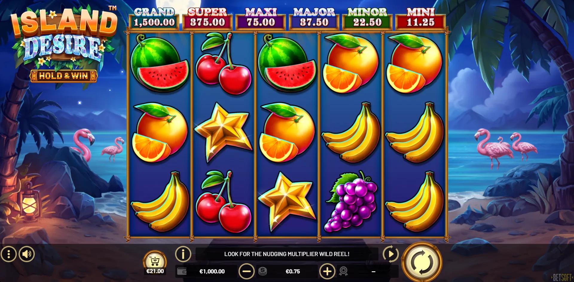 Island Desire slot gameplay screenshot