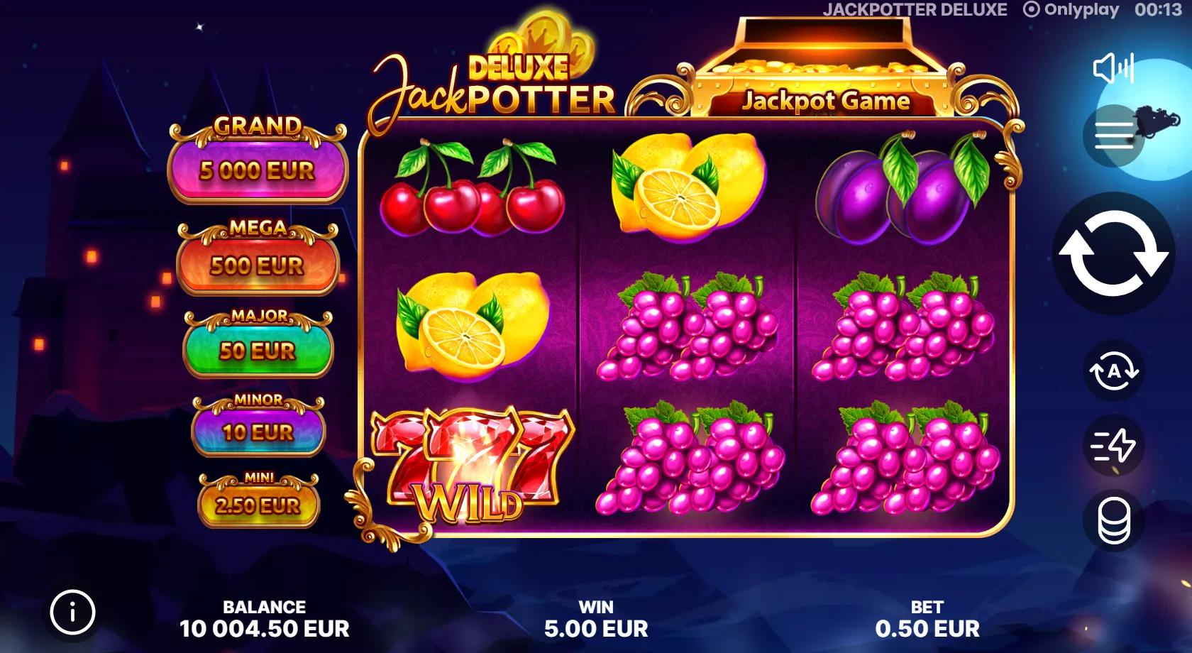 Jack Potter Deluxe slot gameplay screenshot