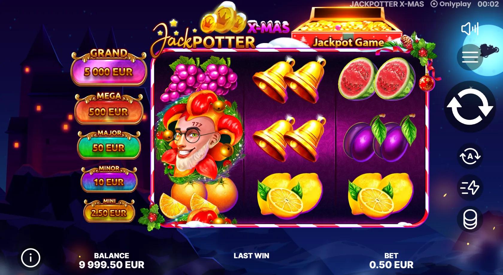 Jack Potter X-MAS slot gameplay screenshot