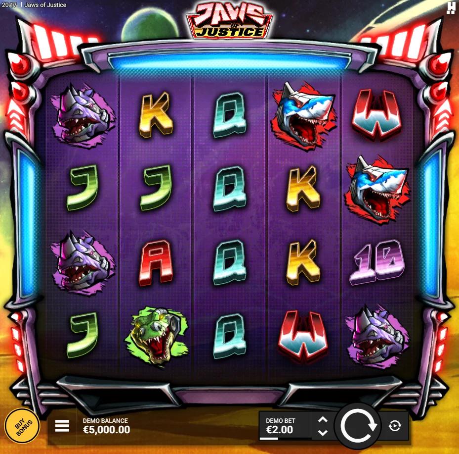 Jaws of Justice slot gameplay screenshot