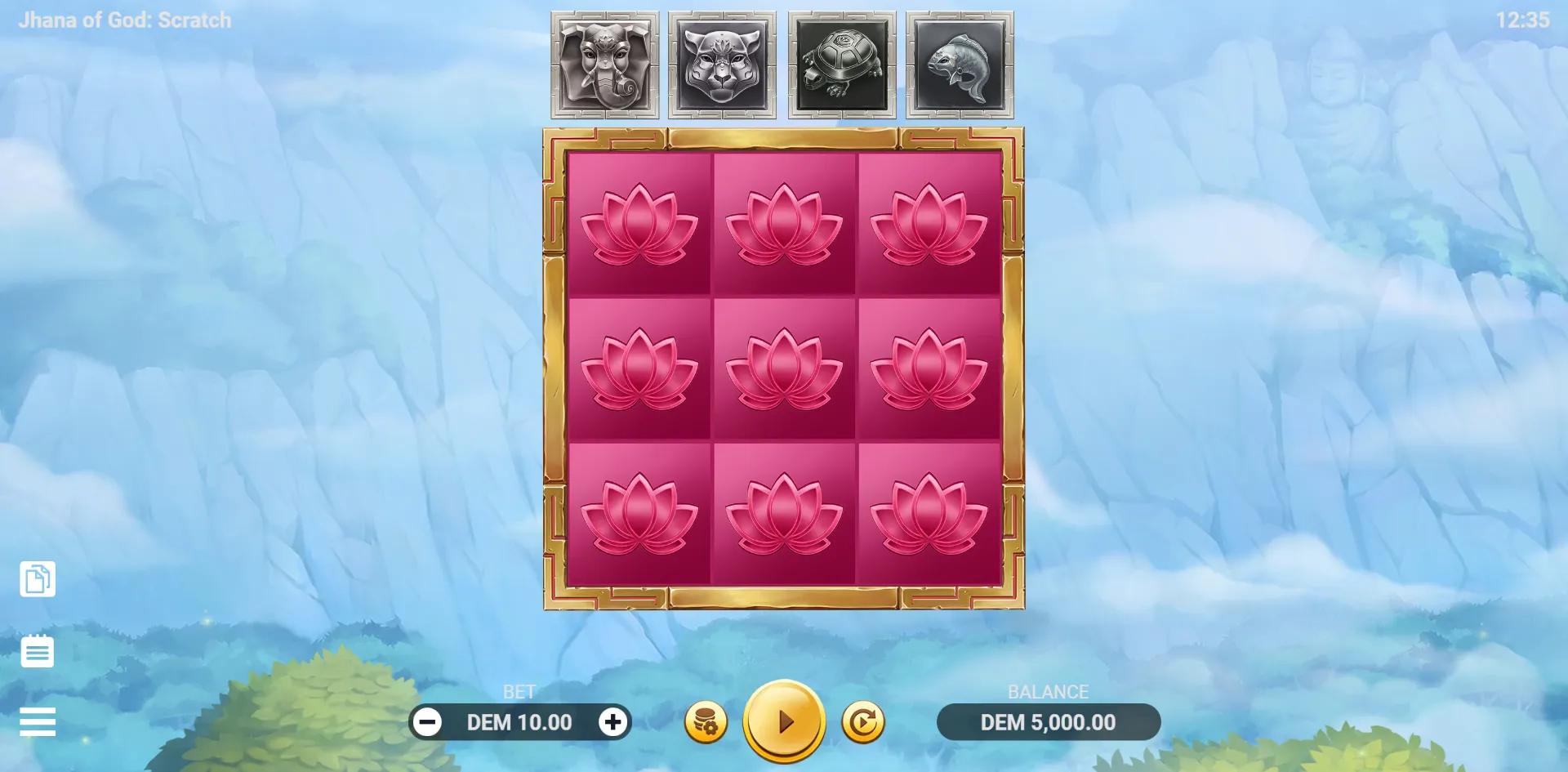 Jhana of God: Scratch slot gameplay screenshot