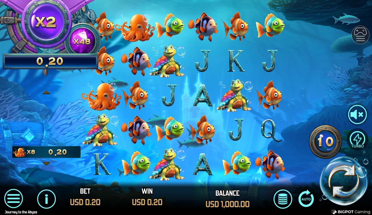Journey to the Abyss slot gameplay screenshot