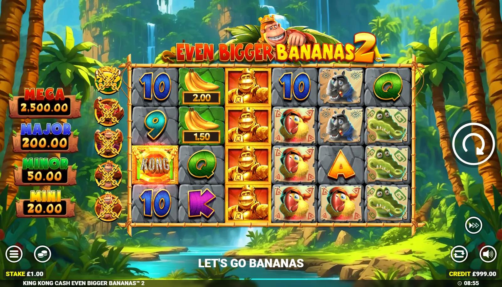 King Kong Cash Even Bigger Bananas 2 by Blueprint Gaming with Buy Bonus on Adventure-themed reels