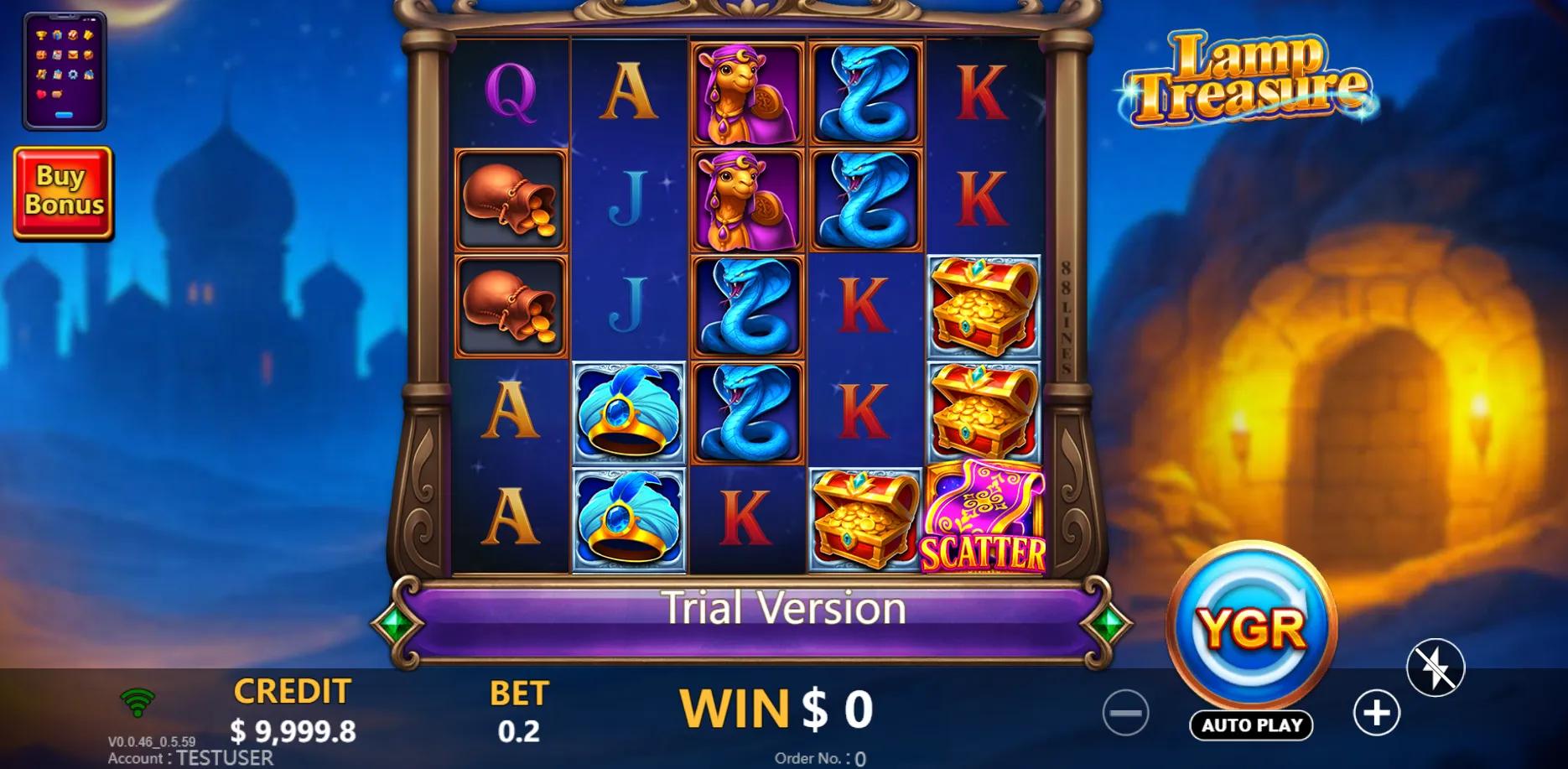 Lamp Treasure slot gameplay screenshot