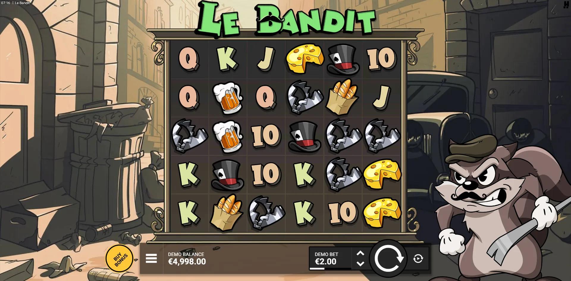Le Bandit slot gameplay screenshot