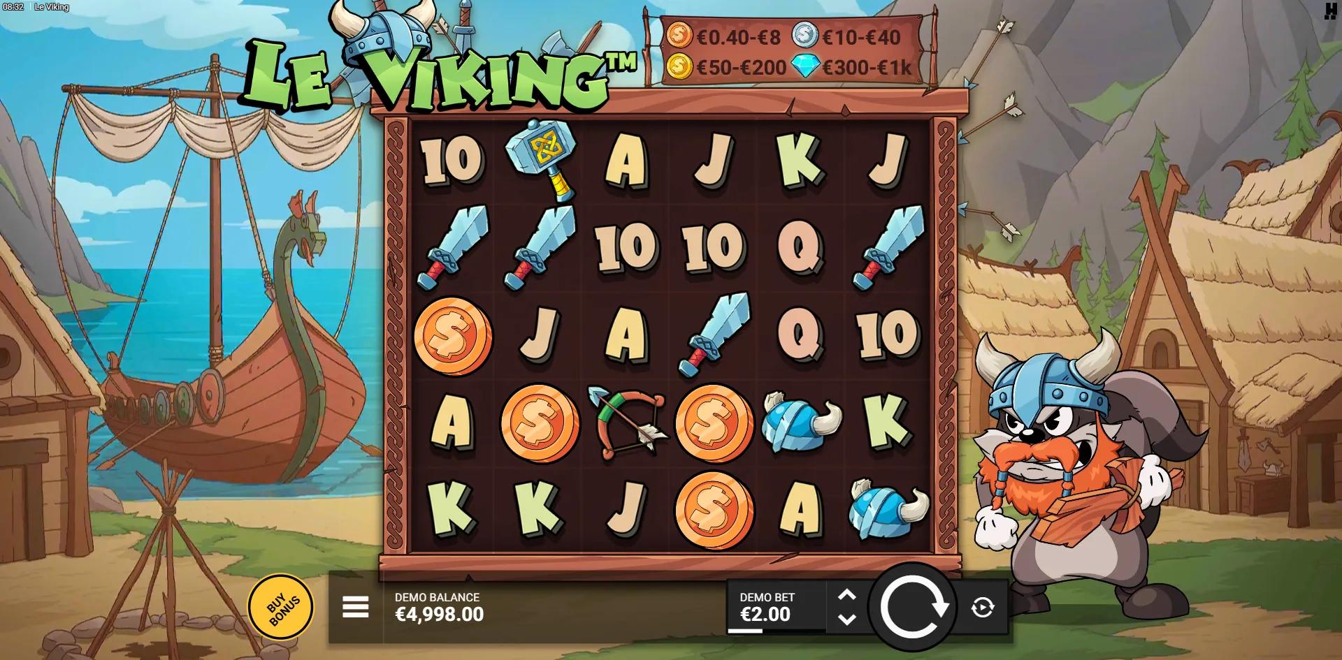 Le Viking slot gameplay screenshot