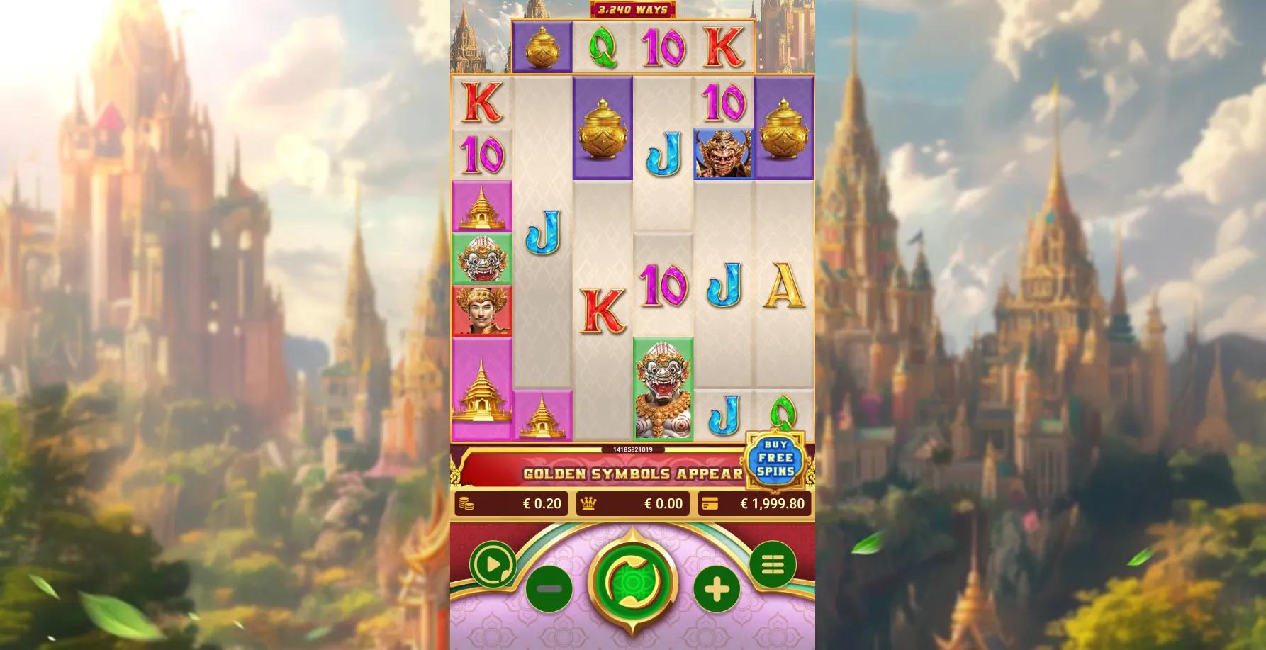 Legacy of Ramakien slot gameplay screenshot