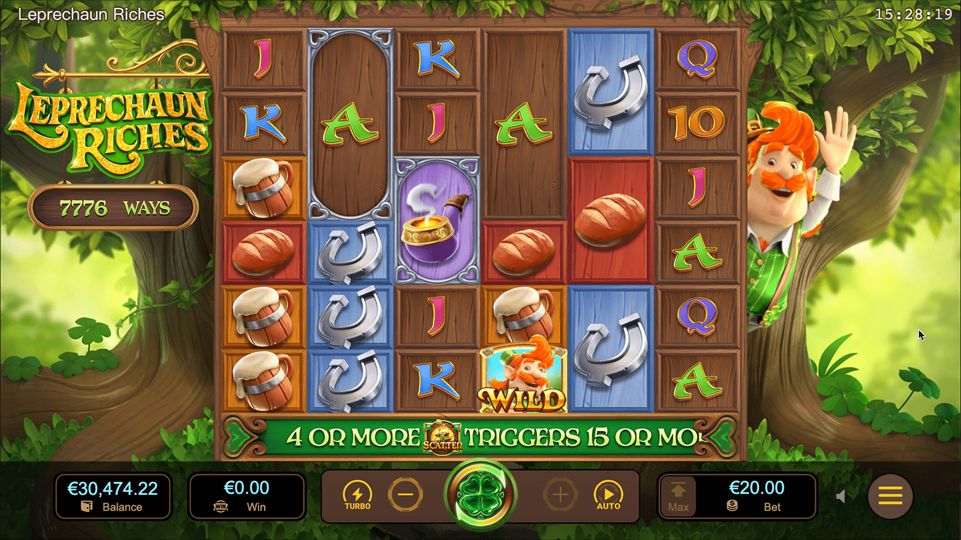 Leprechaun Riches slot gameplay screenshot
