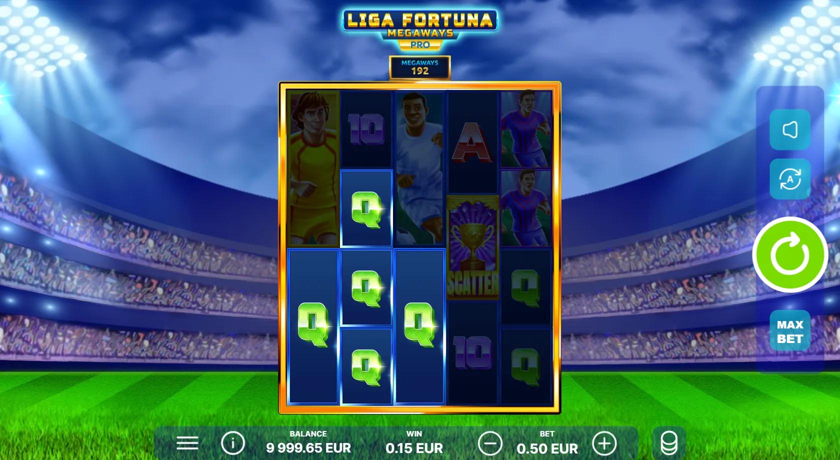 Liga Fortuna Megaways PRO slot gameplay screenshot