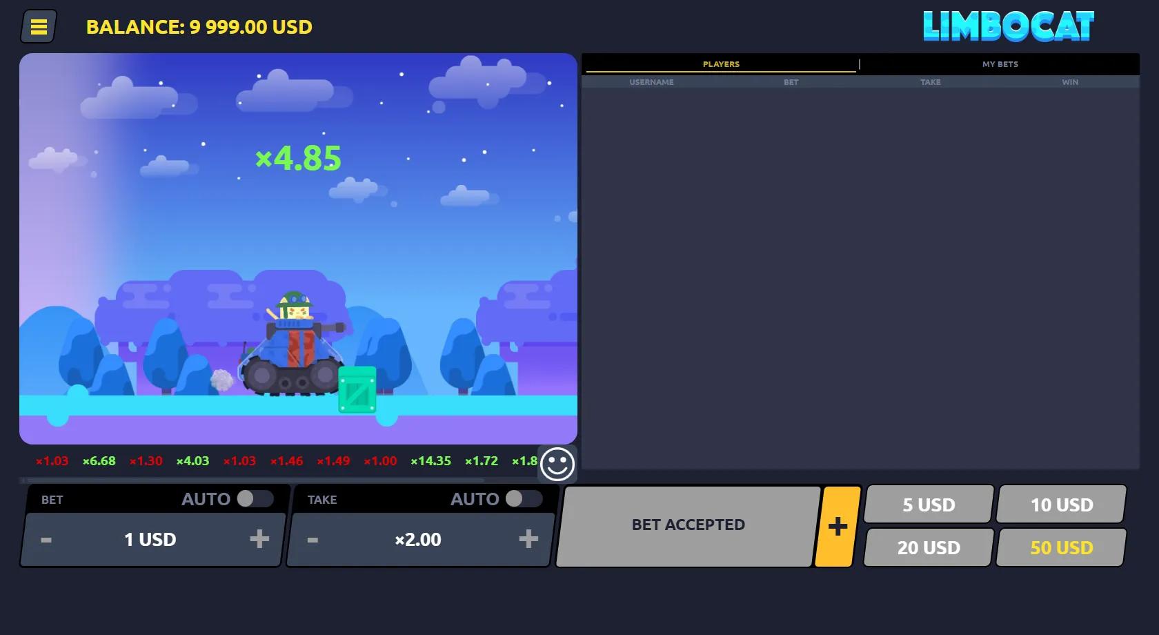 Limbo Cat slot gameplay screenshot