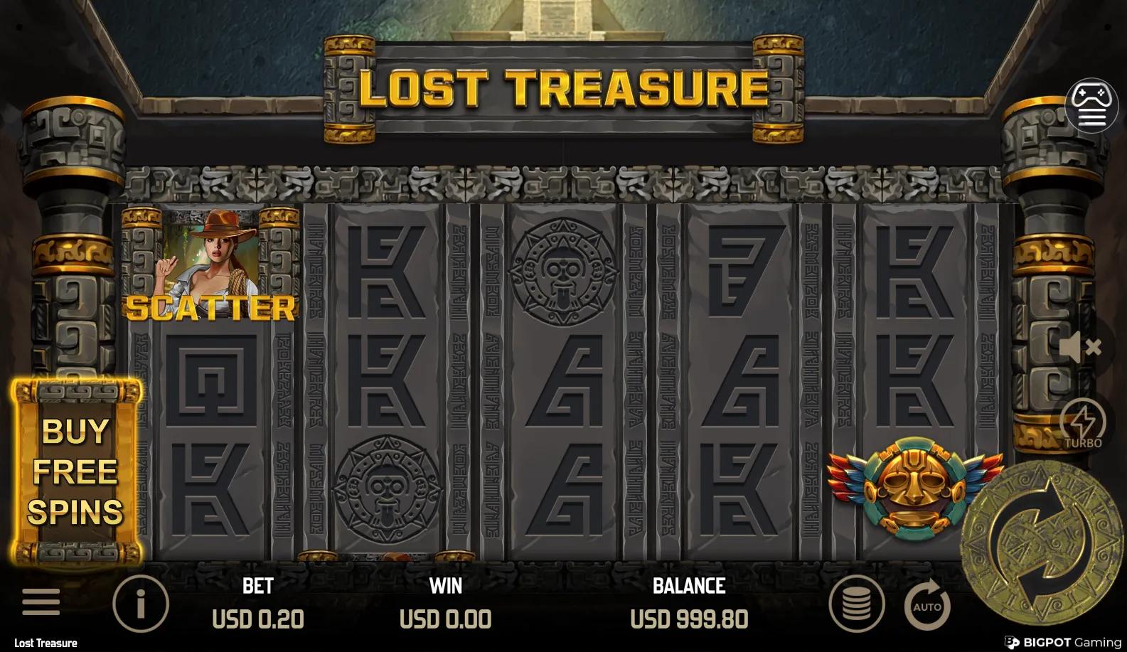 Lost Treasure slot gameplay screenshot