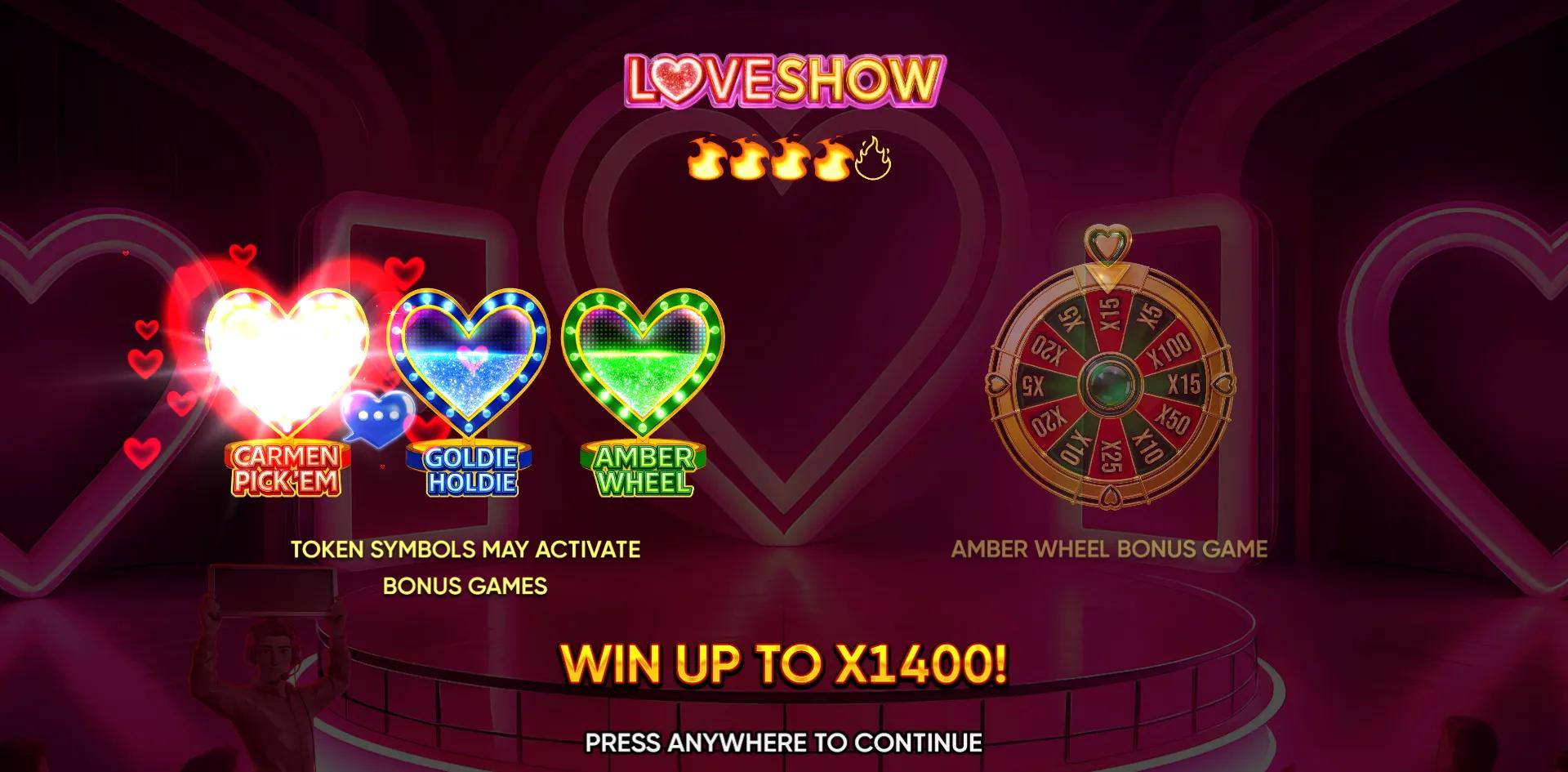 Love Show by Endorphina - Gameplay Screenshot