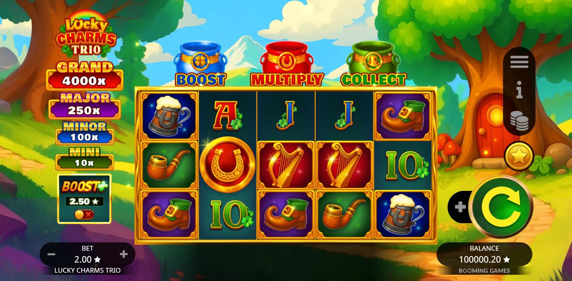 Lucky Charms Trio - Wild active on Booming Games's Irish slot
