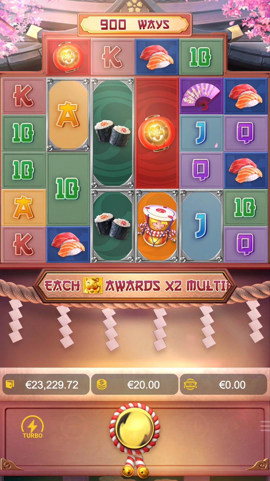 Lucky Neko slot gameplay screenshot