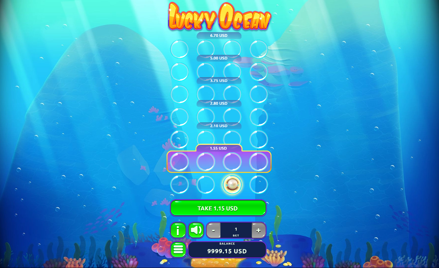 Lucky Ocean slot gameplay screenshot