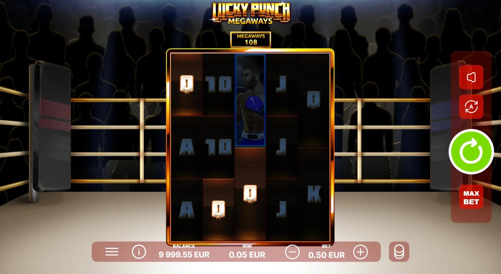 Lucky Punch Megaways slot gameplay screenshot