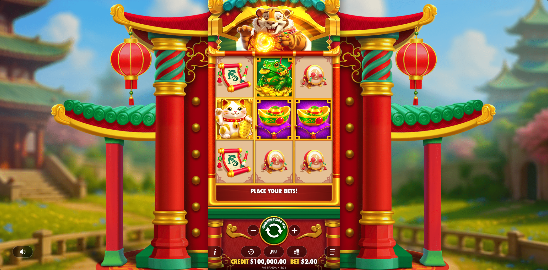 Lucky Tiger Gold slot by Pragmatic Play gameplay screenshot