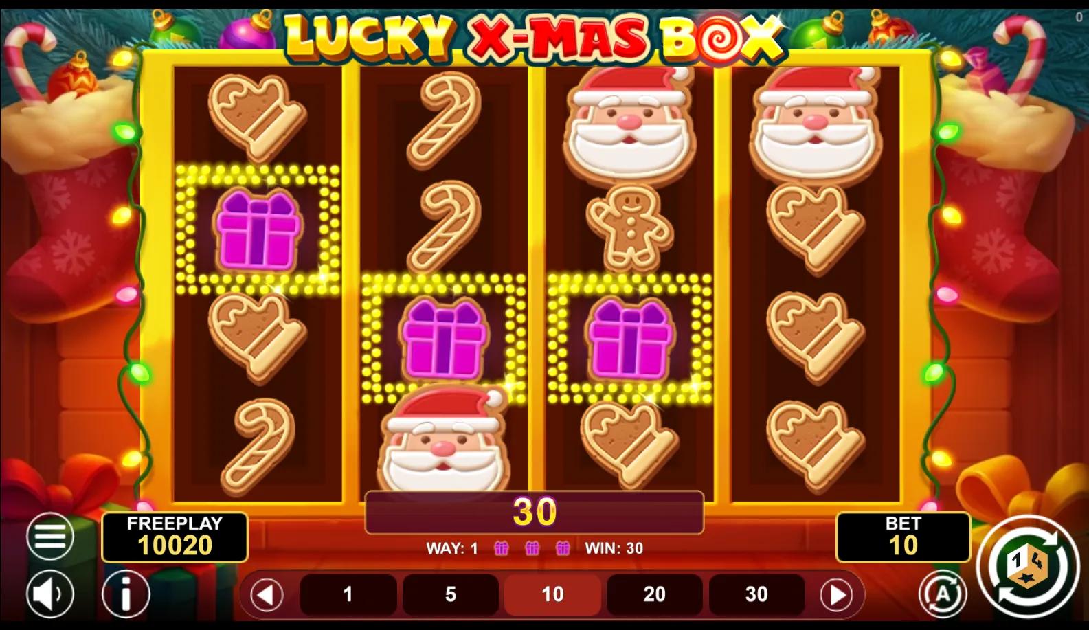 Lucky Xmas Box slot gameplay screenshot