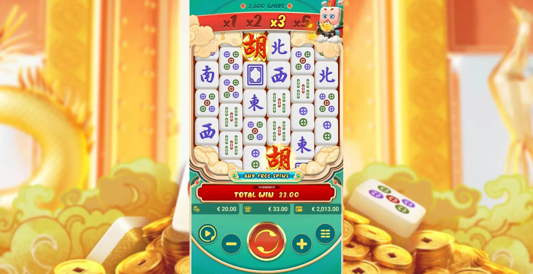 Mahjong Riches slot gameplay screenshot