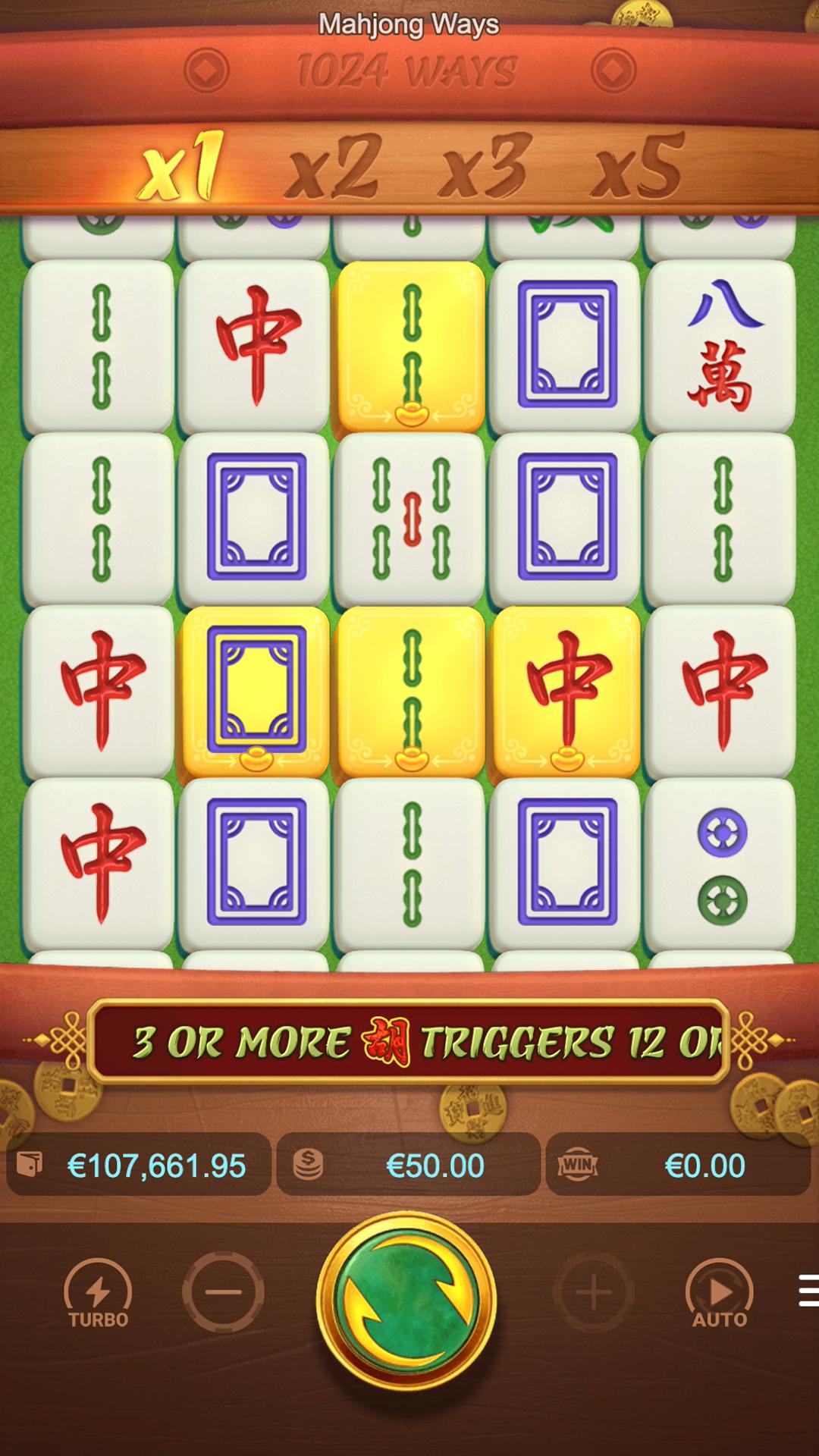 Mahjong Ways slot gameplay screenshot